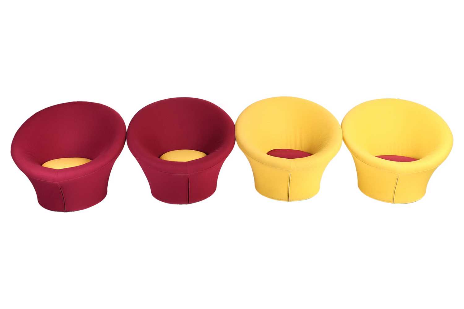 Pierre Paulin (1927-2009) for Artifort, a set of four Model 560 'Mushroom' chairs, designed 1963, - Image 2 of 14