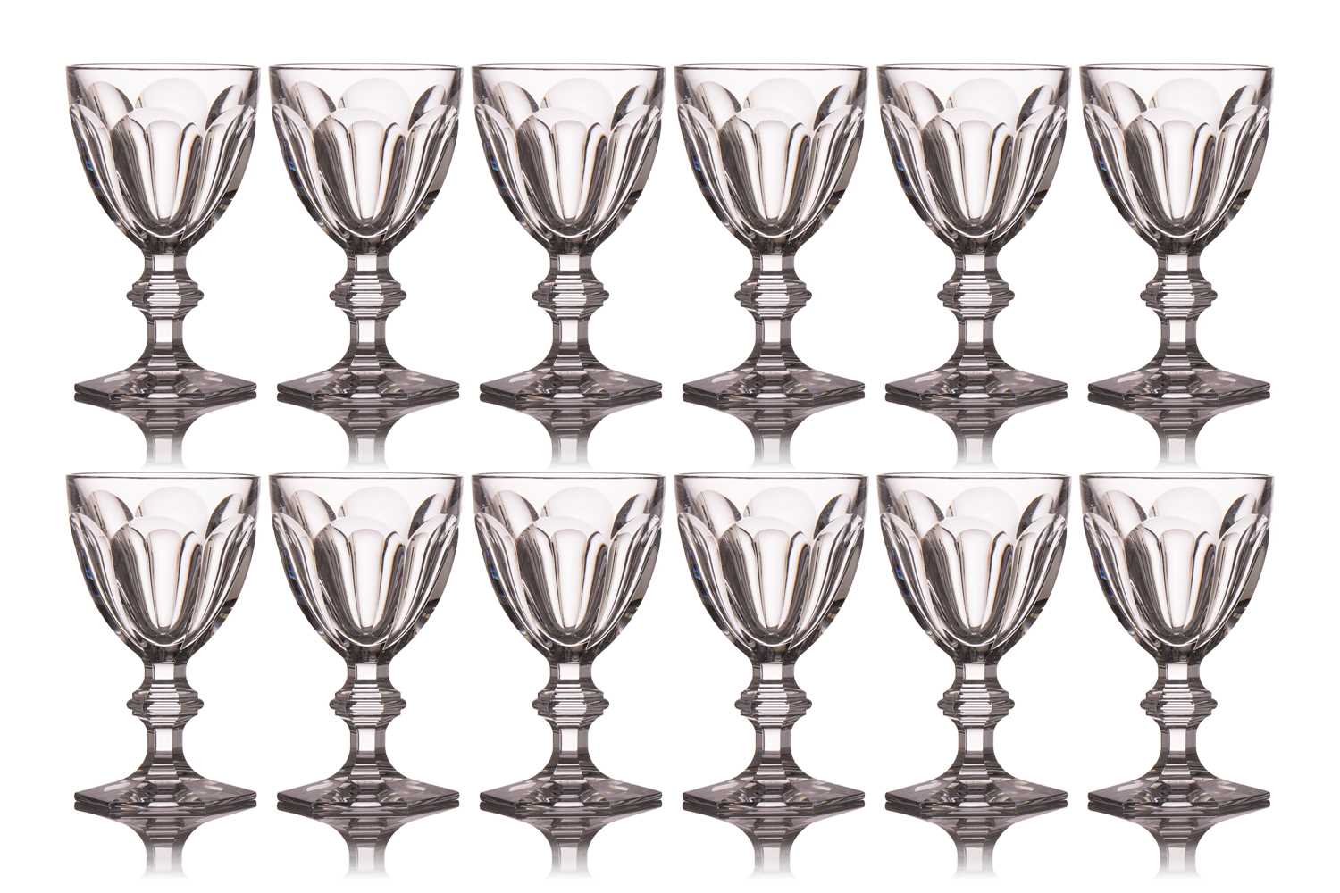 A large suite of Baccarat Harcourt pattern glassware, comprising champagne flutes, red wine glasses, - Image 5 of 9