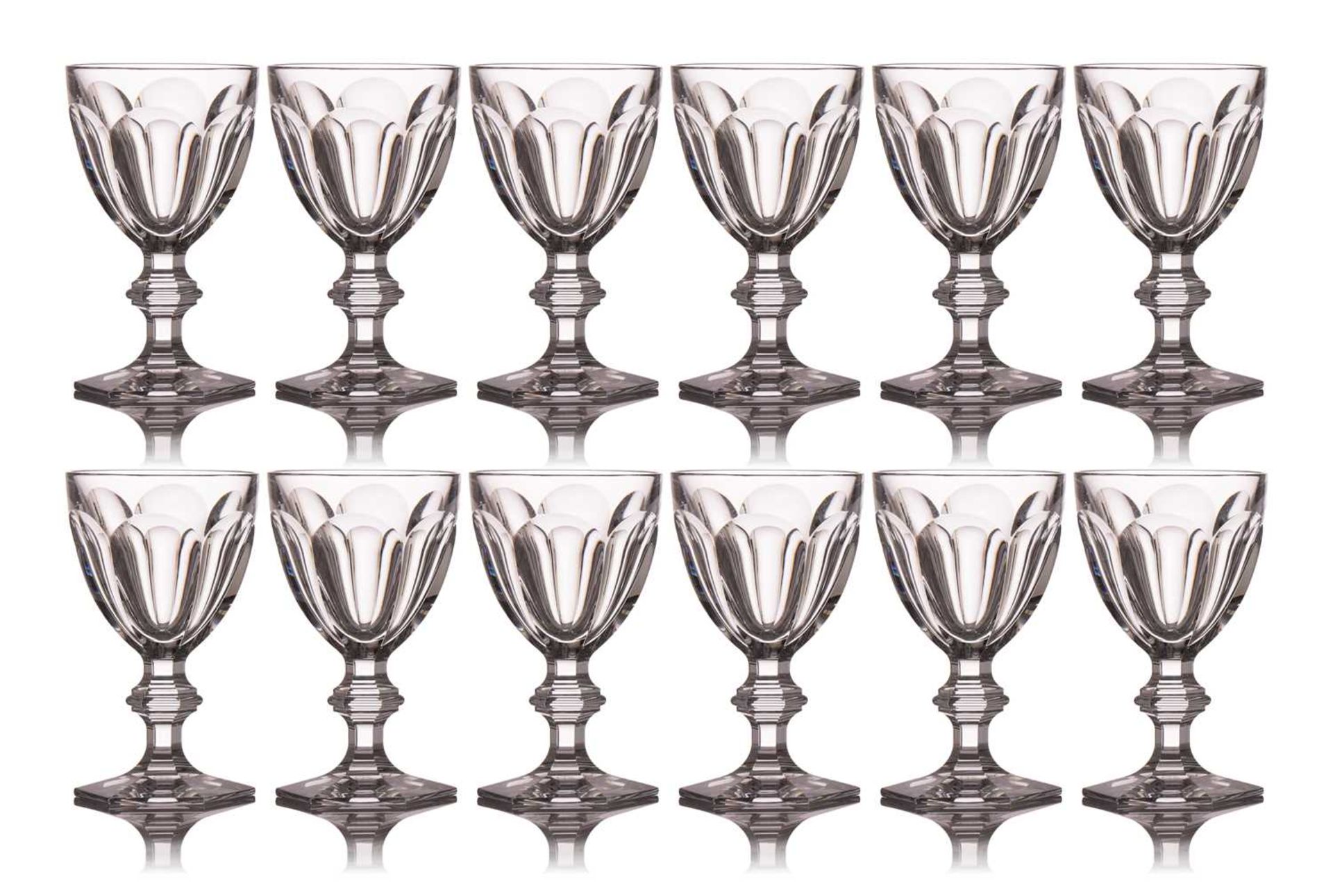 A large suite of Baccarat Harcourt pattern glassware, comprising champagne flutes, red wine glasses, - Image 5 of 9