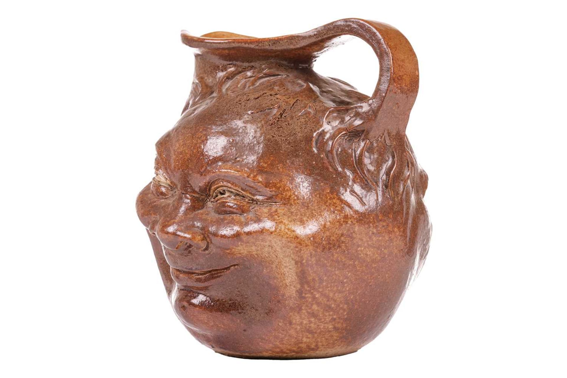 A large Martin Brothers stoneware grotesque face jug, by Robert Wallace Martin, each side - Image 7 of 28