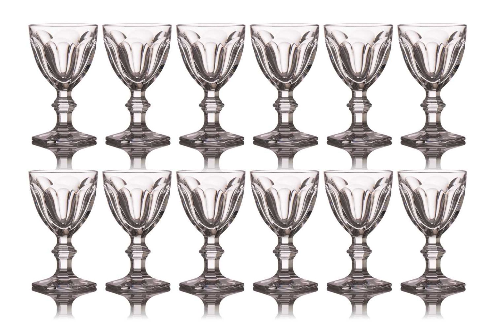 A large suite of Baccarat Harcourt pattern glassware, comprising champagne flutes, red wine glasses, - Image 6 of 9