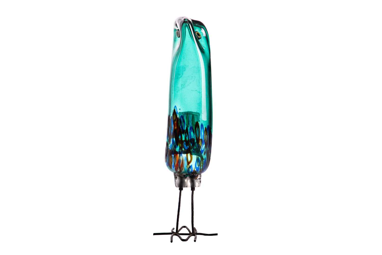 A 'Pulcino' Murano glass bird, designed by Alessandro Pianon for Murano, in green and coloured glass - Image 2 of 10