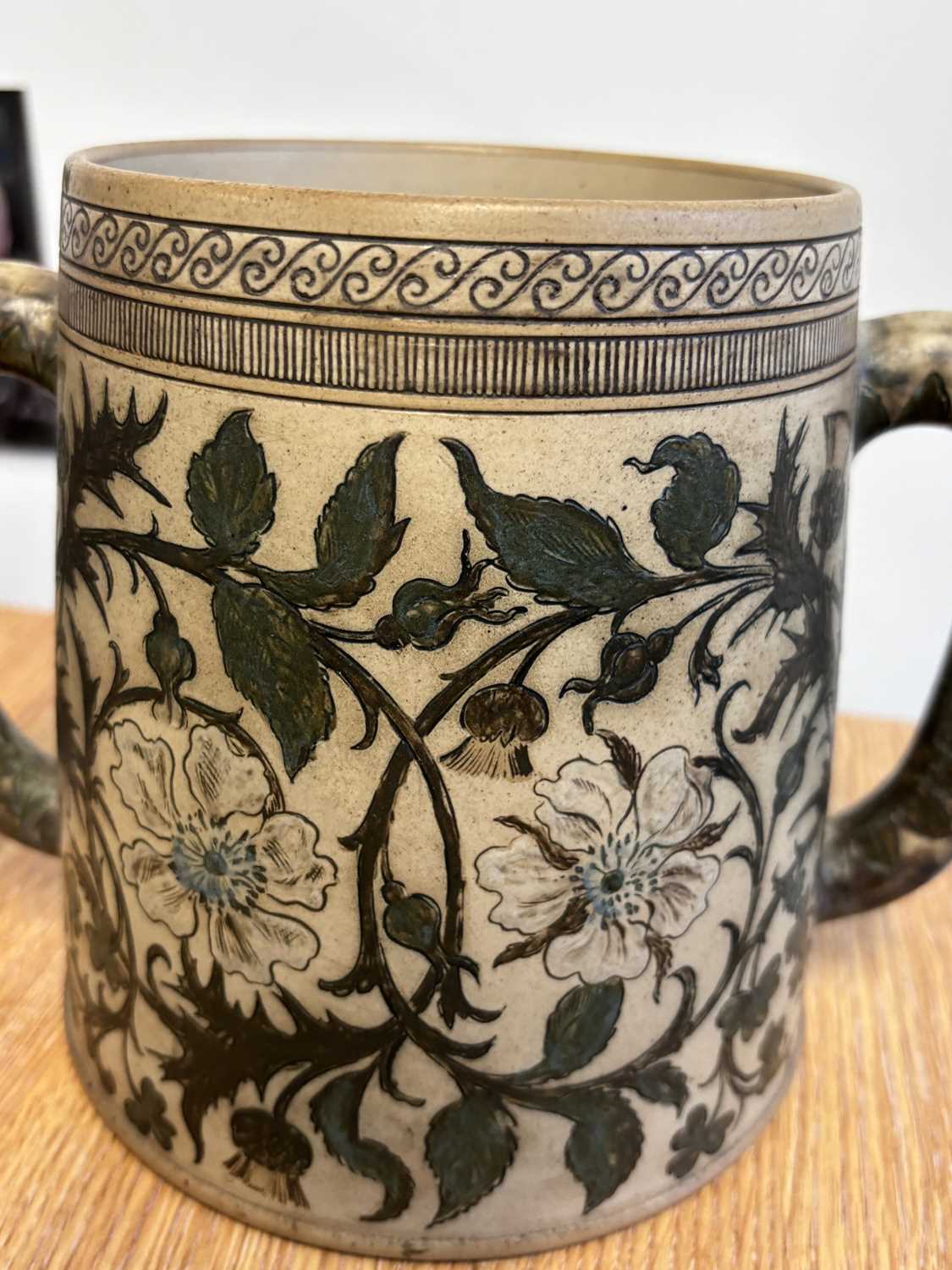 A large late 19th-century Martin Brothers stoneware loving cup, probably decorated by Edwin - Image 11 of 18