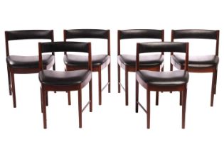 A set of six "Mid-Century Vintage" McIntosh teakwood dining chairs (4103) designed by AH.