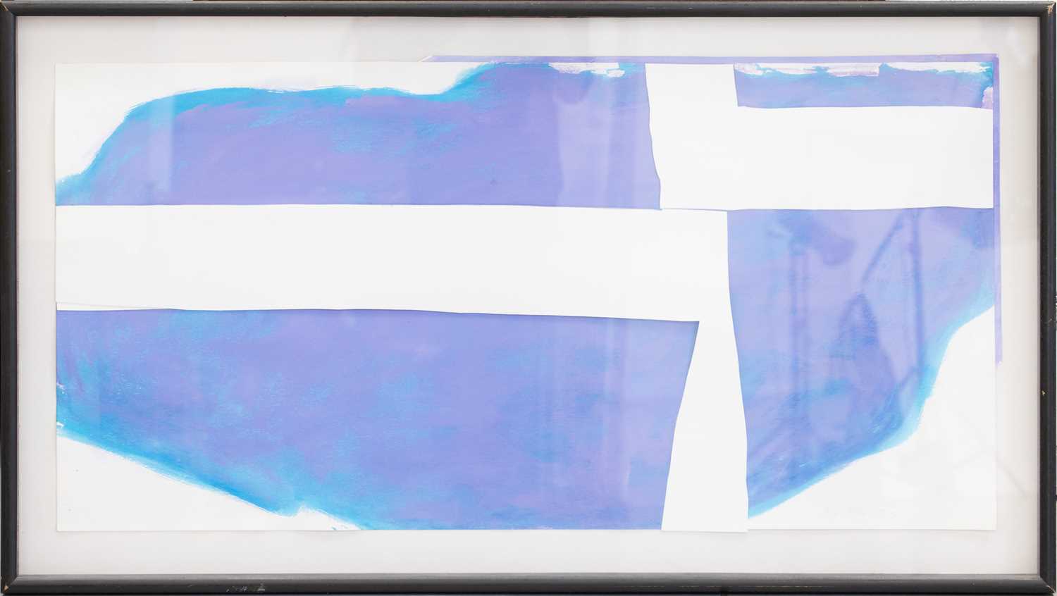 Sandra Blow (1925 - 2006), Abstract in Blue, signed and dated 'Blow 93' (lower right), mixed media - Image 2 of 4