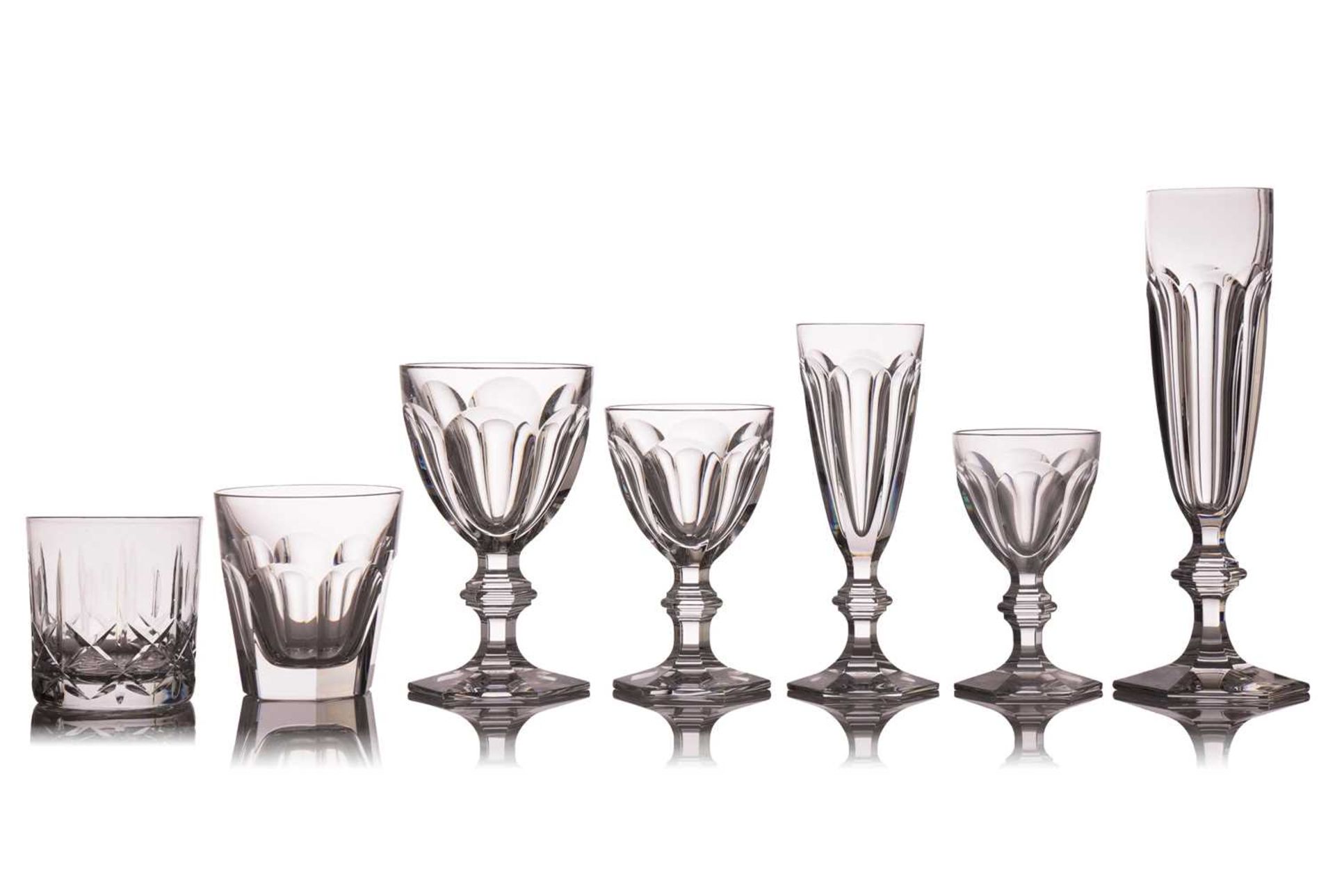 A large suite of Baccarat Harcourt pattern glassware, comprising champagne flutes, red wine glasses, - Image 2 of 9