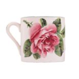 A Wemyss pottery mug, early 20th century, decorated with cabbage roses, painted and impressed marks,