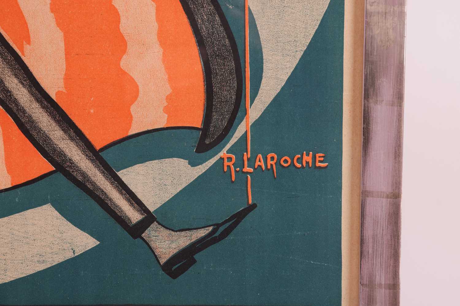 R Laroche (20th century), 'Épouse-La', a French art deco lithographic poster, 117 cm x 78 cm, framed - Image 8 of 9