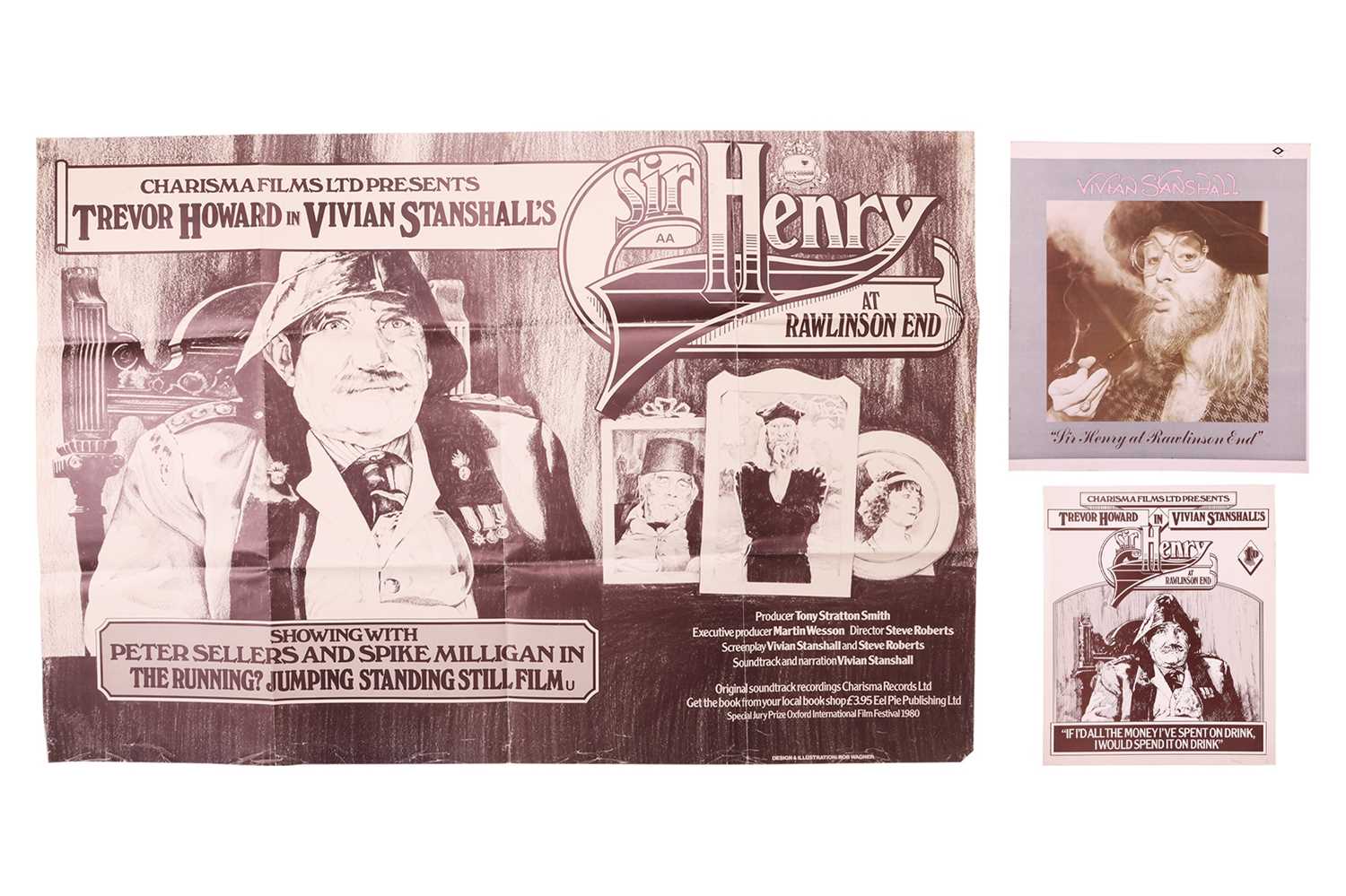 Sir Henry at Rawlinson End: an original British quad poster for the 1980 film comedy written by Vivi