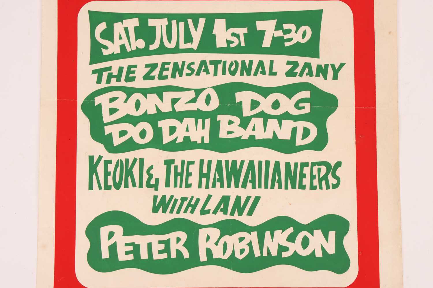 An original concert poster for 'The Zensational Zany Bonzo Dog Do Dah Band' at the Theatre Royal St  - Image 2 of 3