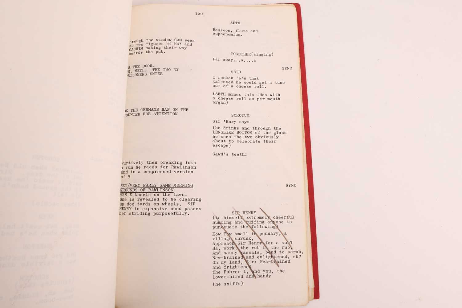 'Sir Henry at Rawlinson End': an original film 'Shooting Script I' from the 1980 film, written by Vi - Image 11 of 14