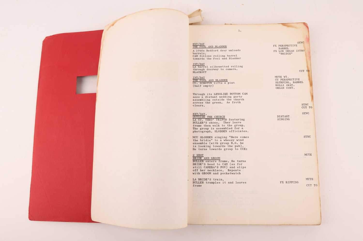 'Sir Henry at Rawlinson End': an original film 'Shooting Script I' from the 1980 film, written by Vi - Image 12 of 14