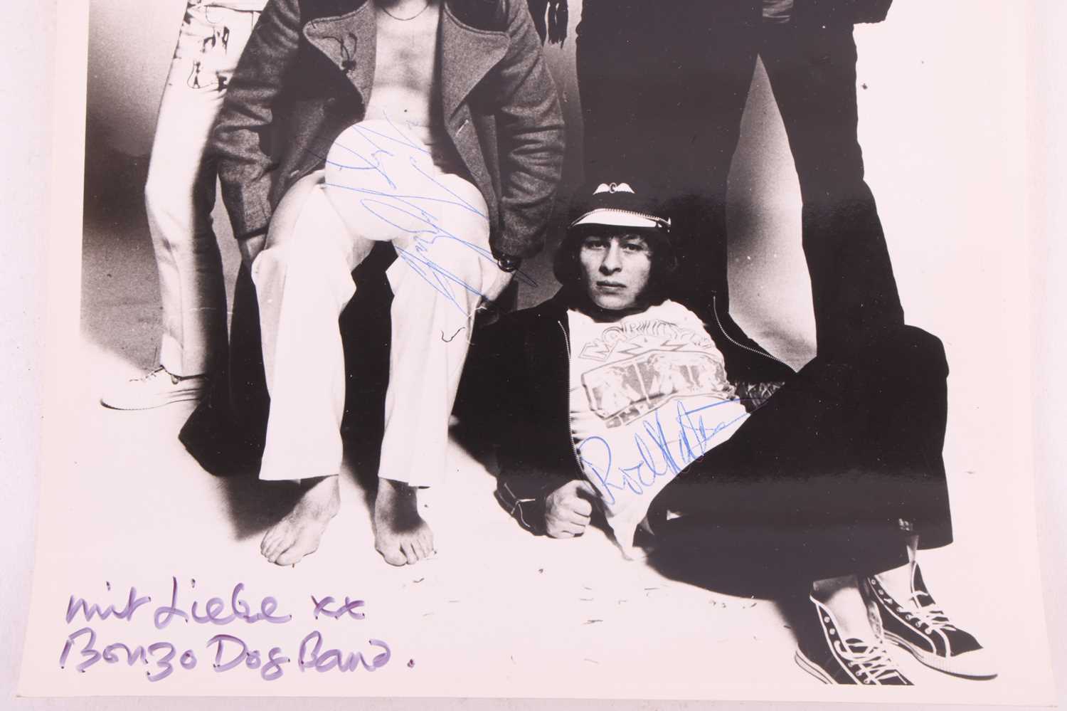 The Bonzo Dog Doo-Dah Band: a fully signed black and white photograph of the band, with the signatur - Image 3 of 3