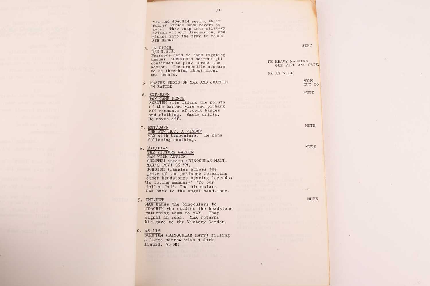 'Sir Henry at Rawlinson End': an original film 'Shooting Script I' from the 1980 film, written by Vi - Image 5 of 14