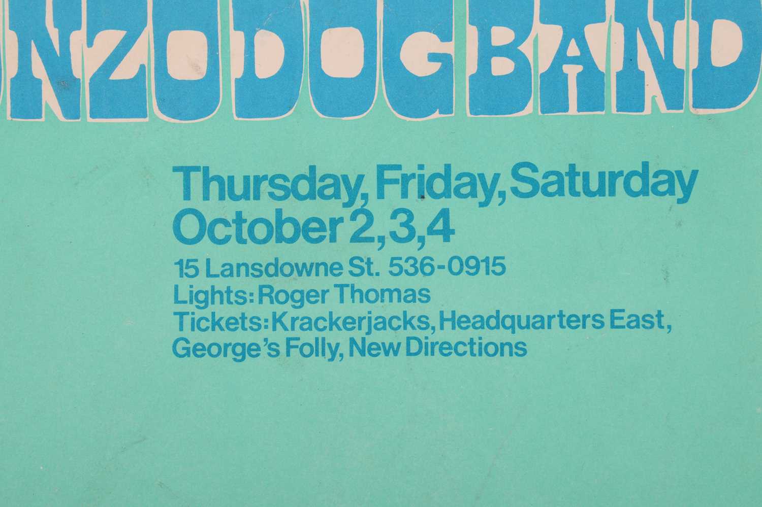 An original first-printing concert handbill for Grateful Dead / Bonzo Dog Band at 'The Boston Tea Pa - Image 3 of 4