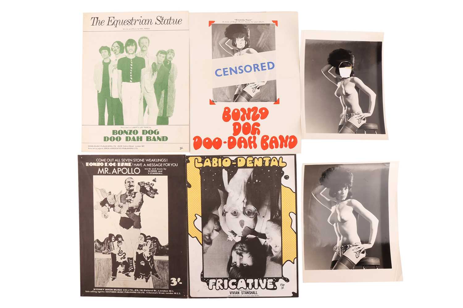 An original Bonzo Dog Doo-Dah Band promotional leaflet, from the collection of Vivian Stanshall, the