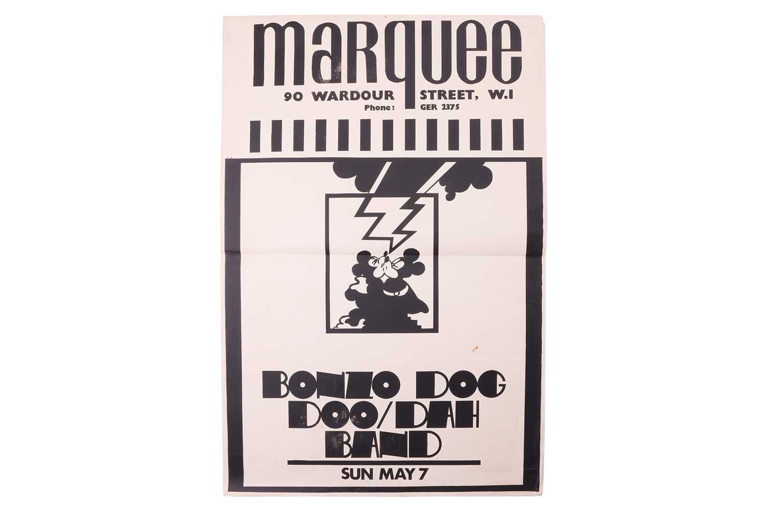 An original monochrome poster from the 1967 Bonzo Dog Doo-Dah Band concert at the Marquee (London),