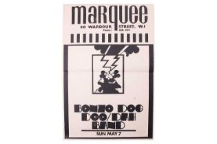 An original monochrome poster from the 1967 Bonzo Dog Doo-Dah Band concert at the Marquee (