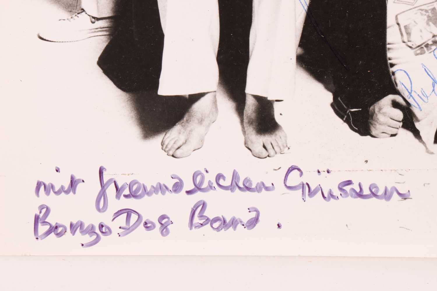 The Bonzo Dog Doo-Dah Band: a fully signed black and white photograph of the band, with the signatur - Image 2 of 4