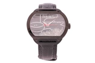 A Dunamis Spartan Diamond PVD wristwatch. Serial: D0010 Case Material: Steel PVD Case diameter: 50mm