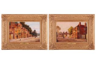 Attributed to Frederick Walker (1840 - 1875), Two views of St Peters Street, Marlow - a pair,