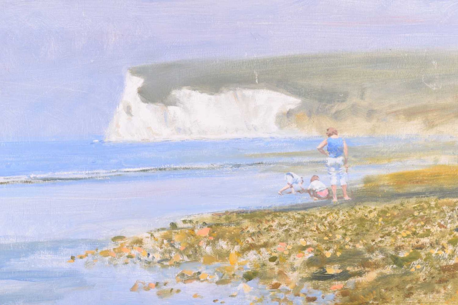 Norman R. Hepple (1908 - 1994), 'Beachtime Fun', signed and dated 1993, oil on board, 50 x 60 cm, fr - Bild 6 aus 7
