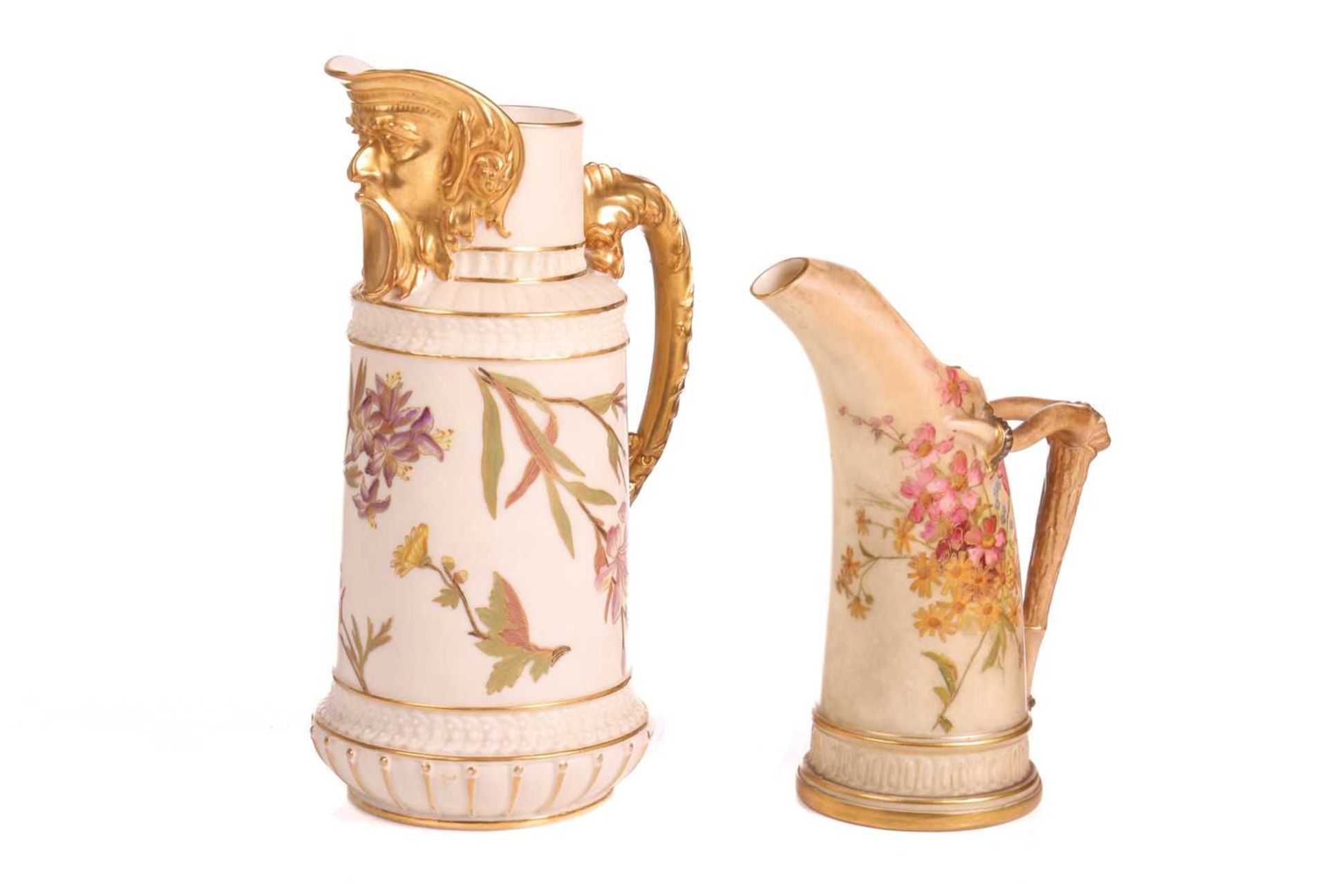 A collection of late 19th /early 20th century Royal Worcester "Stained Ivory, Blush Ivory and Vellum - Bild 2 aus 14