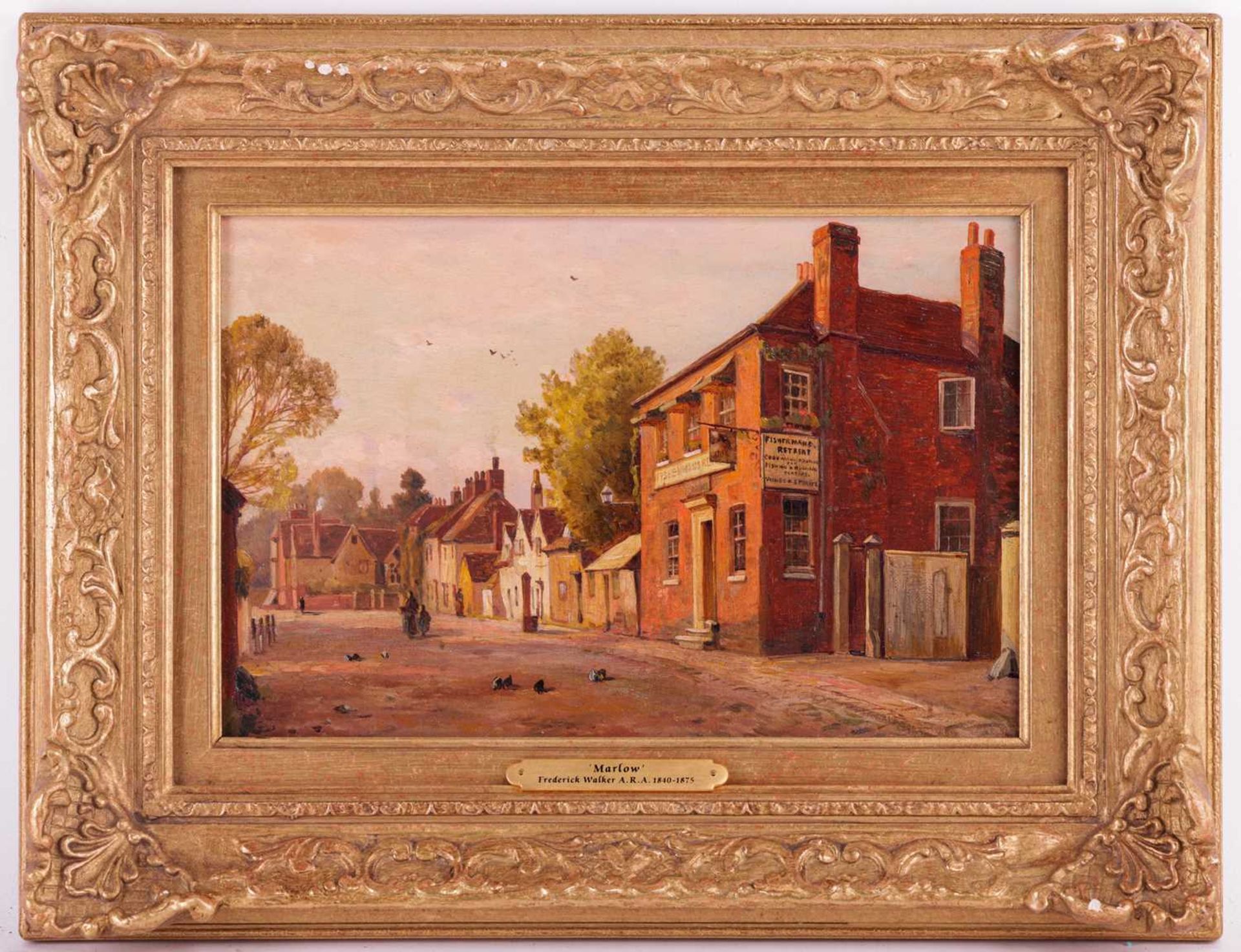 Attributed to Frederick Walker (1840 - 1875), Two views of St Peters Street, Marlow - a pair, unsign - Bild 6 aus 9