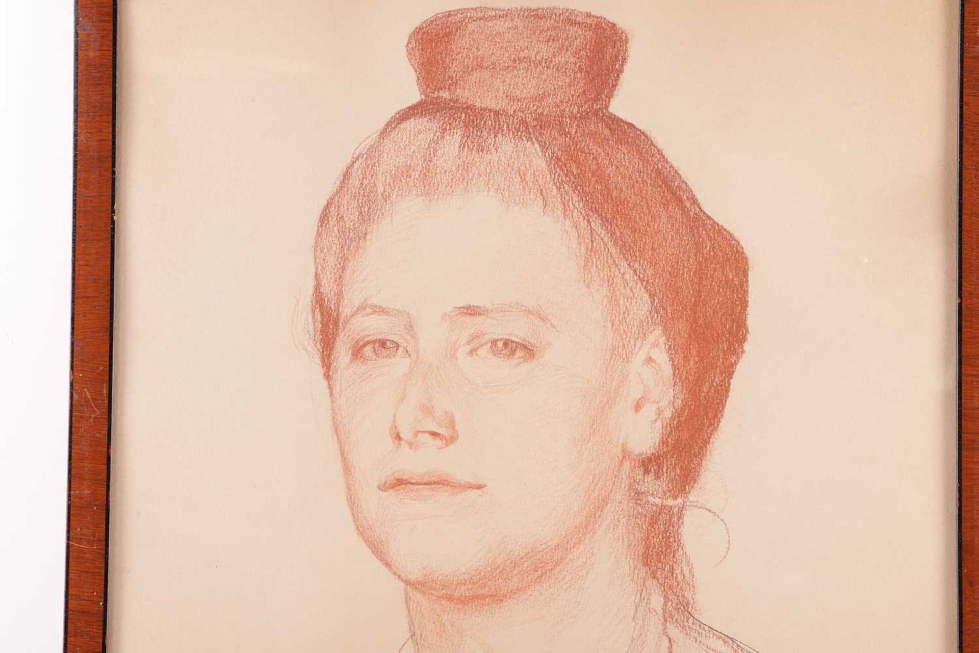Carl Bantzer (German,1857-1941), Portrait of a lady, signed 'C. Bantzer', inscribed 'Wllgshsn' (Will - Bild 4 aus 7