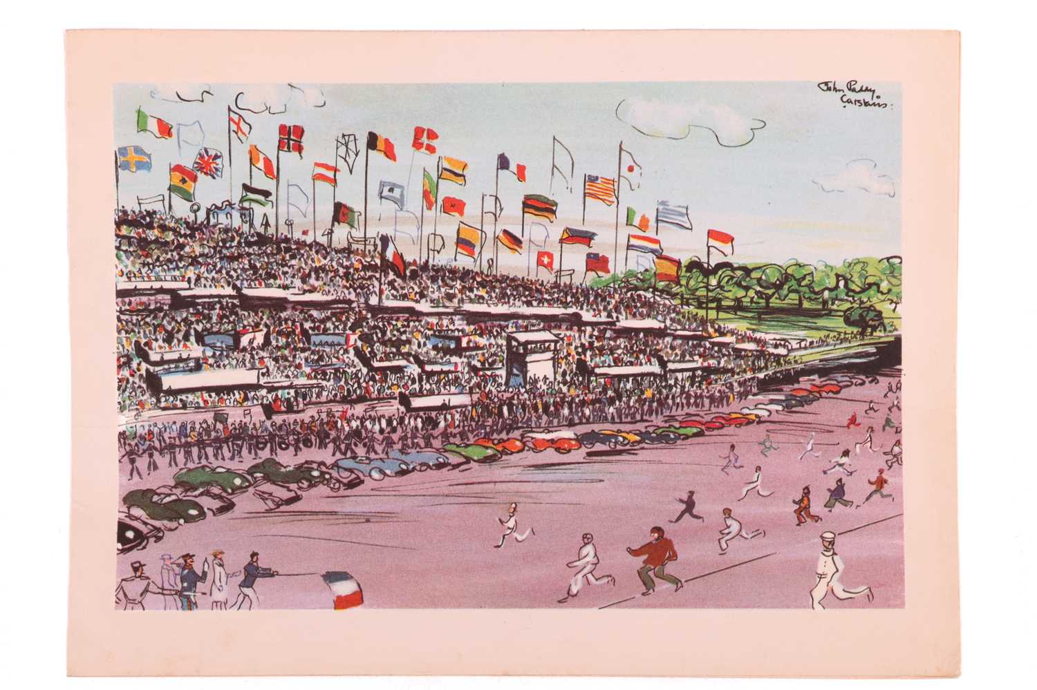 John Paddy Carstairs (1916 - 1970), 'Le Mans - The Start of the Race', signed 'John Paddy Carstairs' - Image 6 of 10