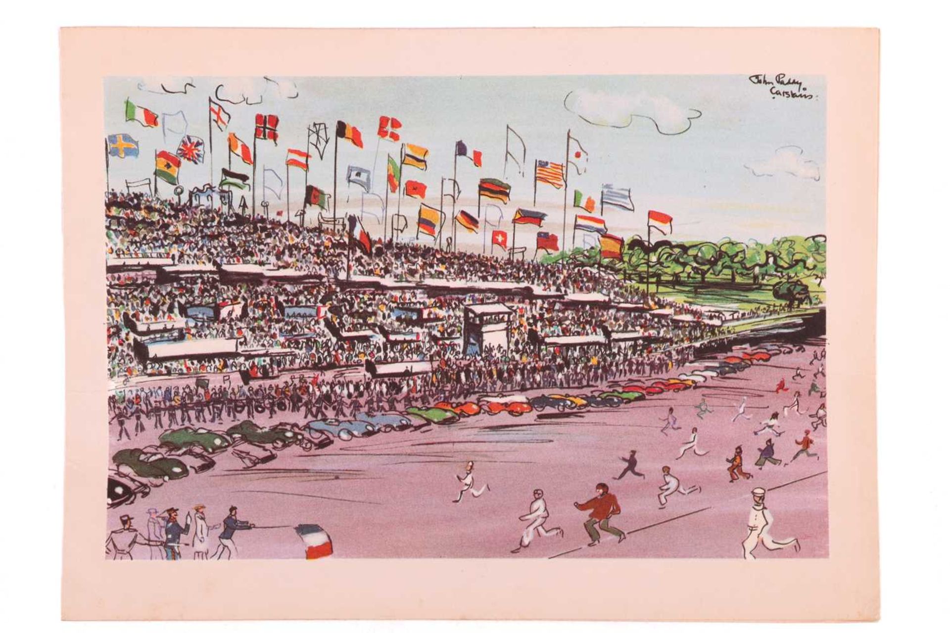 John Paddy Carstairs (1916 - 1970), 'Le Mans - The Start of the Race', signed 'John Paddy Carstairs' - Image 6 of 10