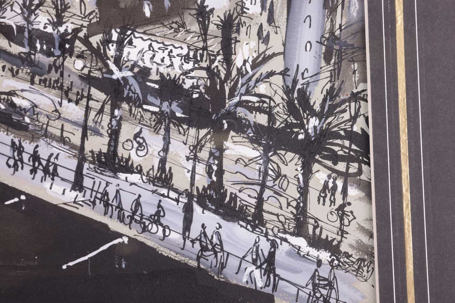 John Paddy Carstairs (1916 - 1970), Night Promenade Scene, possibly Nice, signed 'John Paddy Carstai - Image 5 of 6