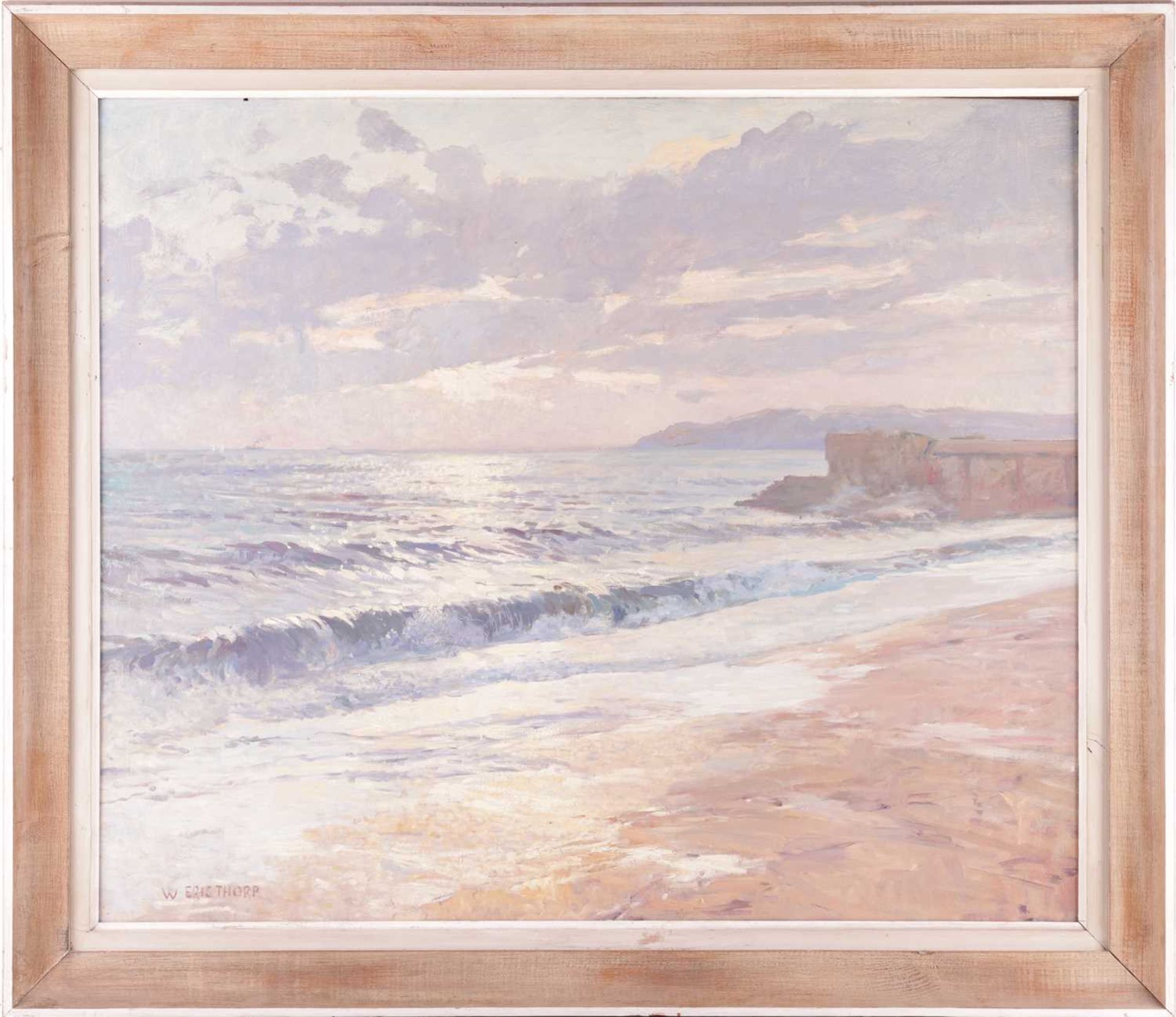 William Eric Thorp (1901 - 1993), 'The Breaking Wave', signed 'W. Eric Throp' (lower left), oil on b - Image 2 of 7