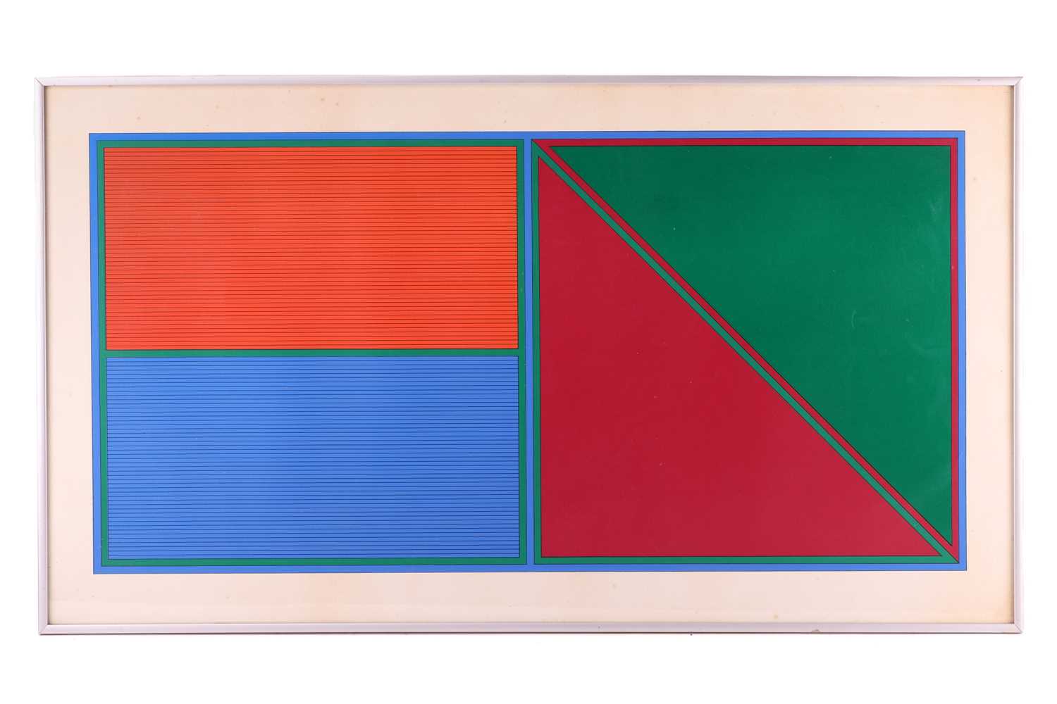 Gordon House (1932-2004), 'Triangle G', 1971 colour screenprint, unsigned, 53 cm x 96 cm framed and 