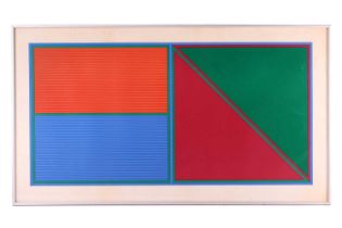 Gordon House (1932-2004), 'Triangle G', 1971 colour screenprint, unsigned, 53 cm x 96 cm framed