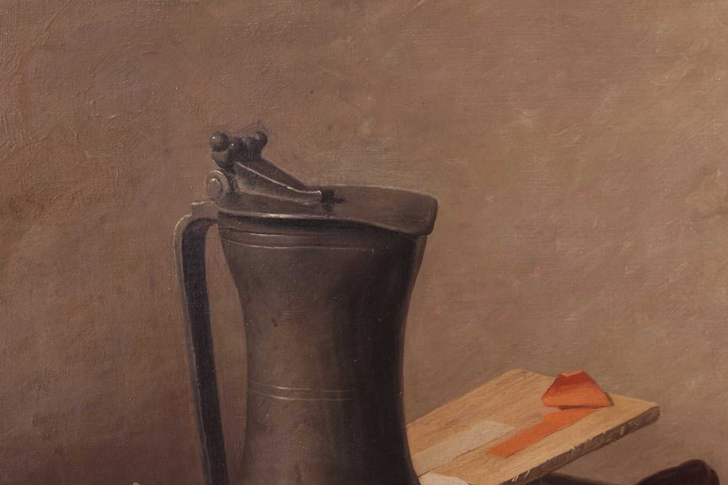 Johannes Hendrik Eversen (Dutch 1906 - 1995), Still life with pewter flagon, fruit, glass and bowl,  - Image 9 of 11