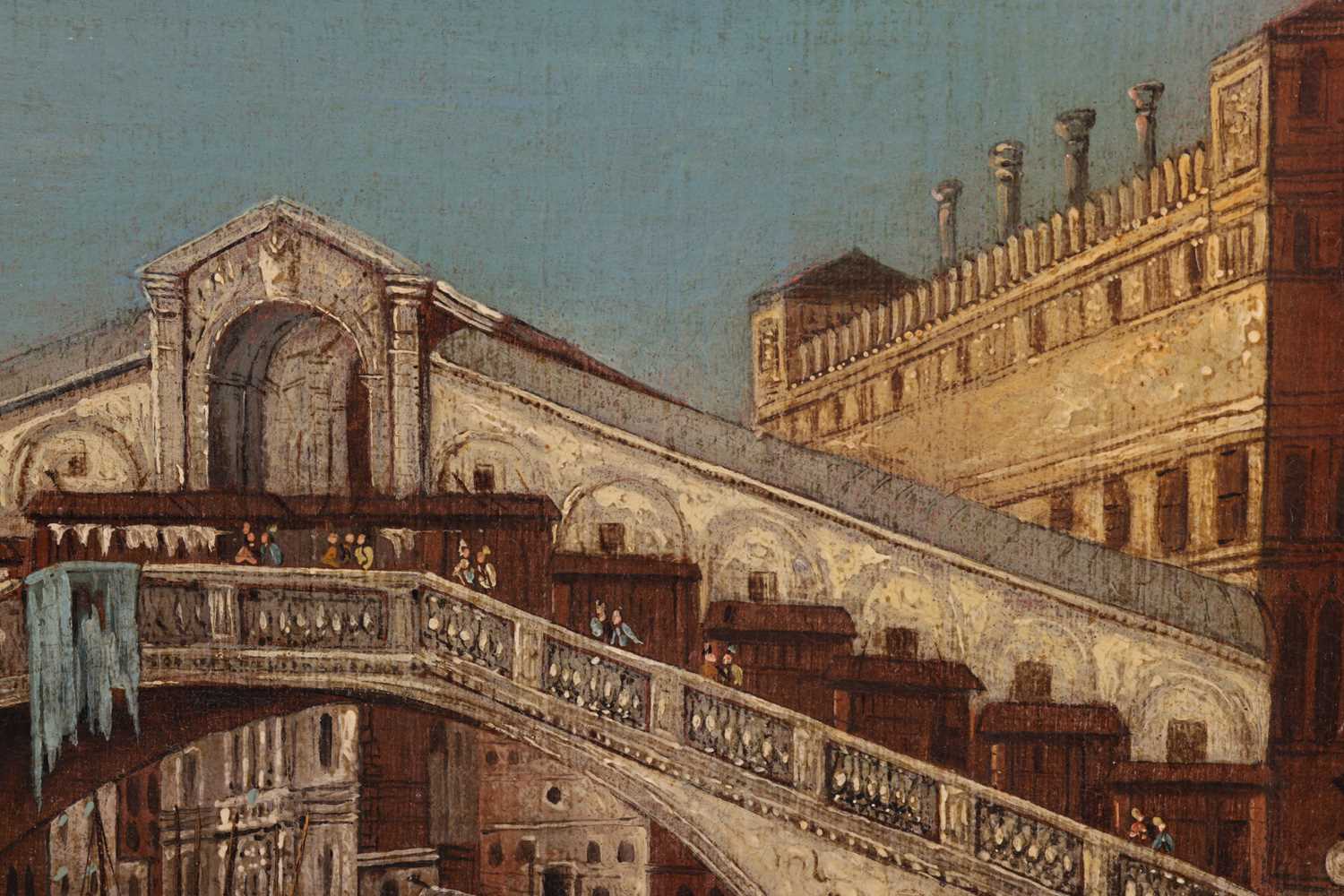 Venetian School (18th Century), A pair of Venetian landscapes: The Rialto Bridge from the south and  - Image 13 of 28