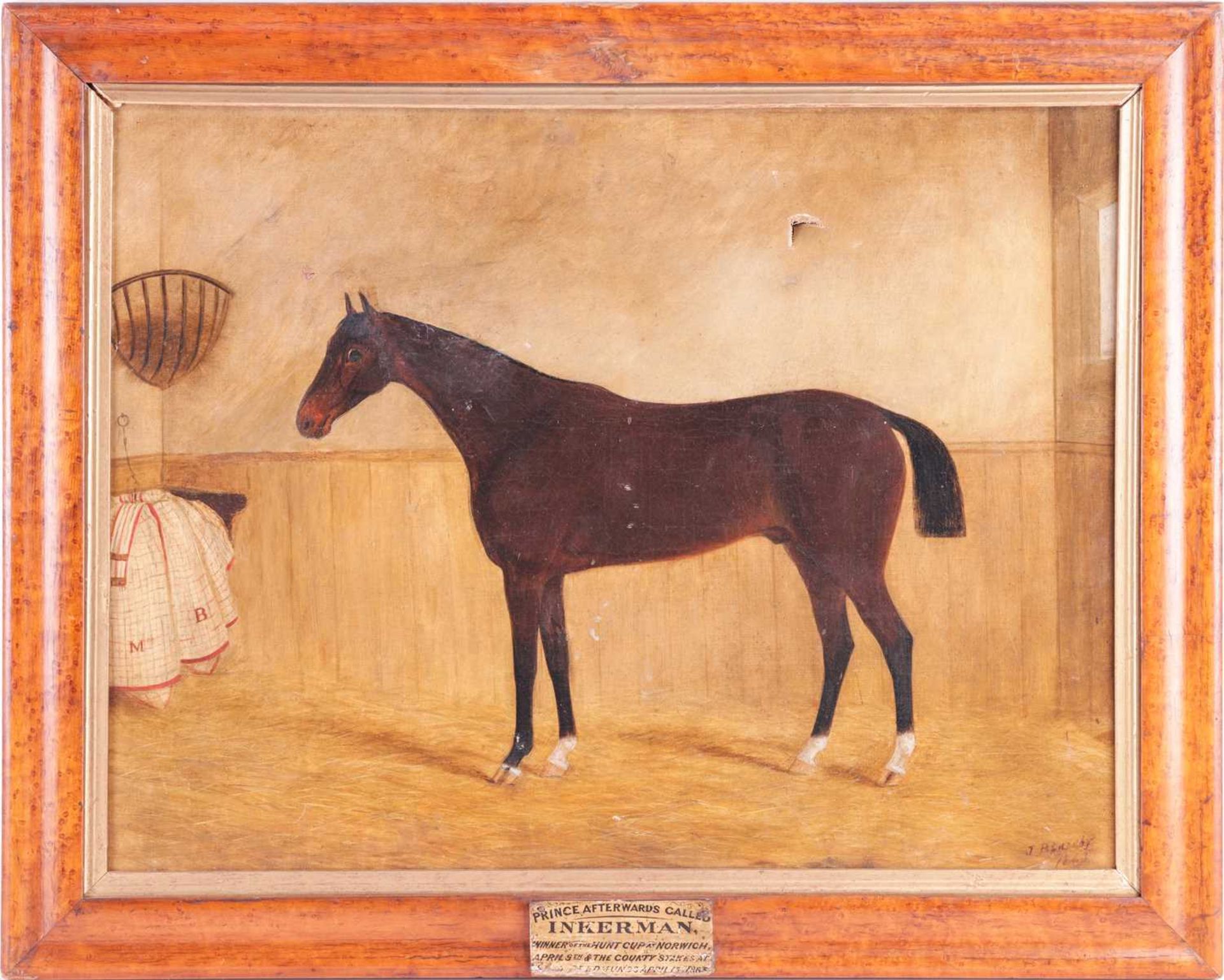 James Blazeby (19th century), Racehorse in stable - 'Prince afterwards called Inkerman, winner of th - Bild 2 aus 11