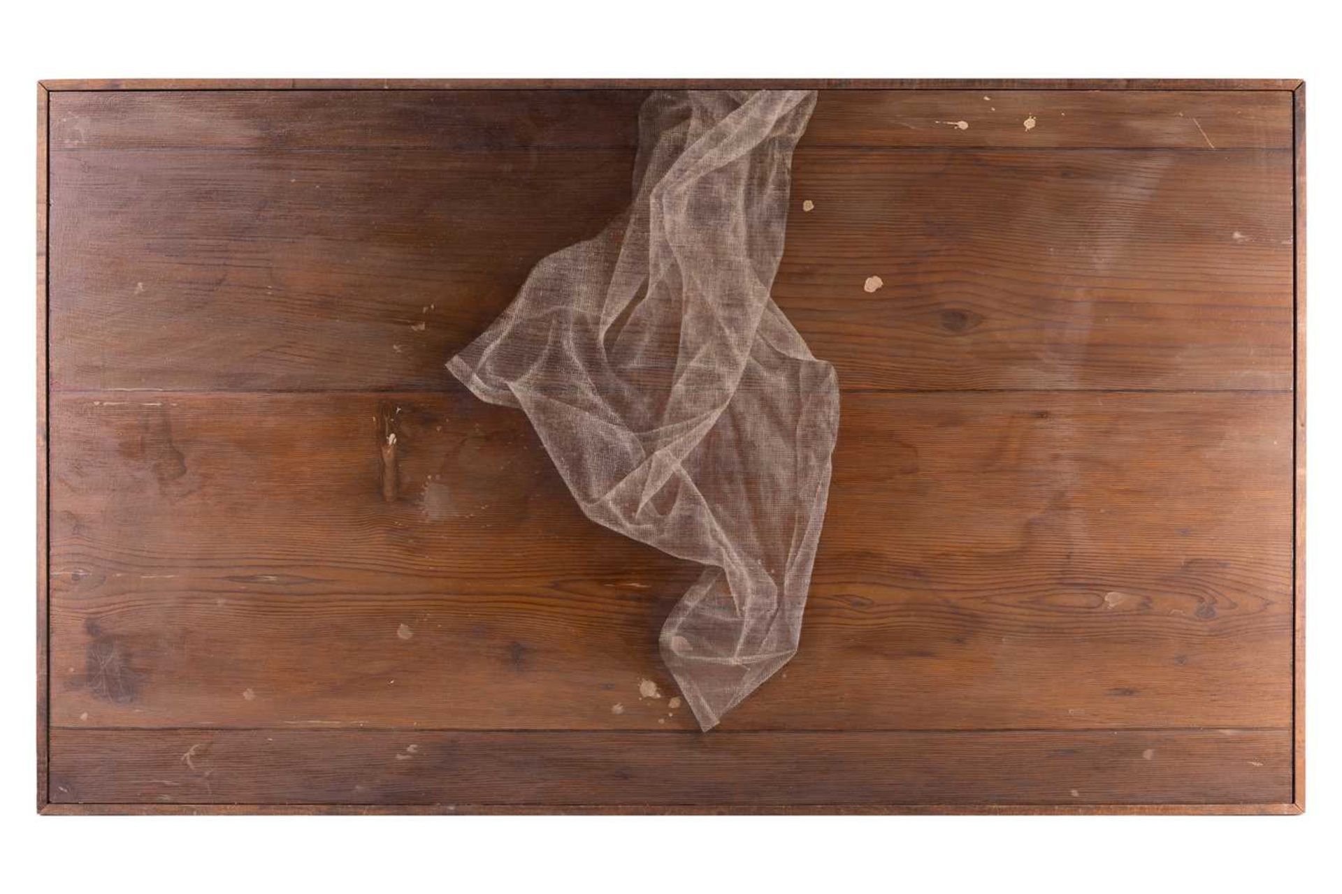 Shelia Tilmouth (b. 1949), Floorboards II, oil on canvas, 61 x 106 cm, framed 63 x 108 cmFischer Fin