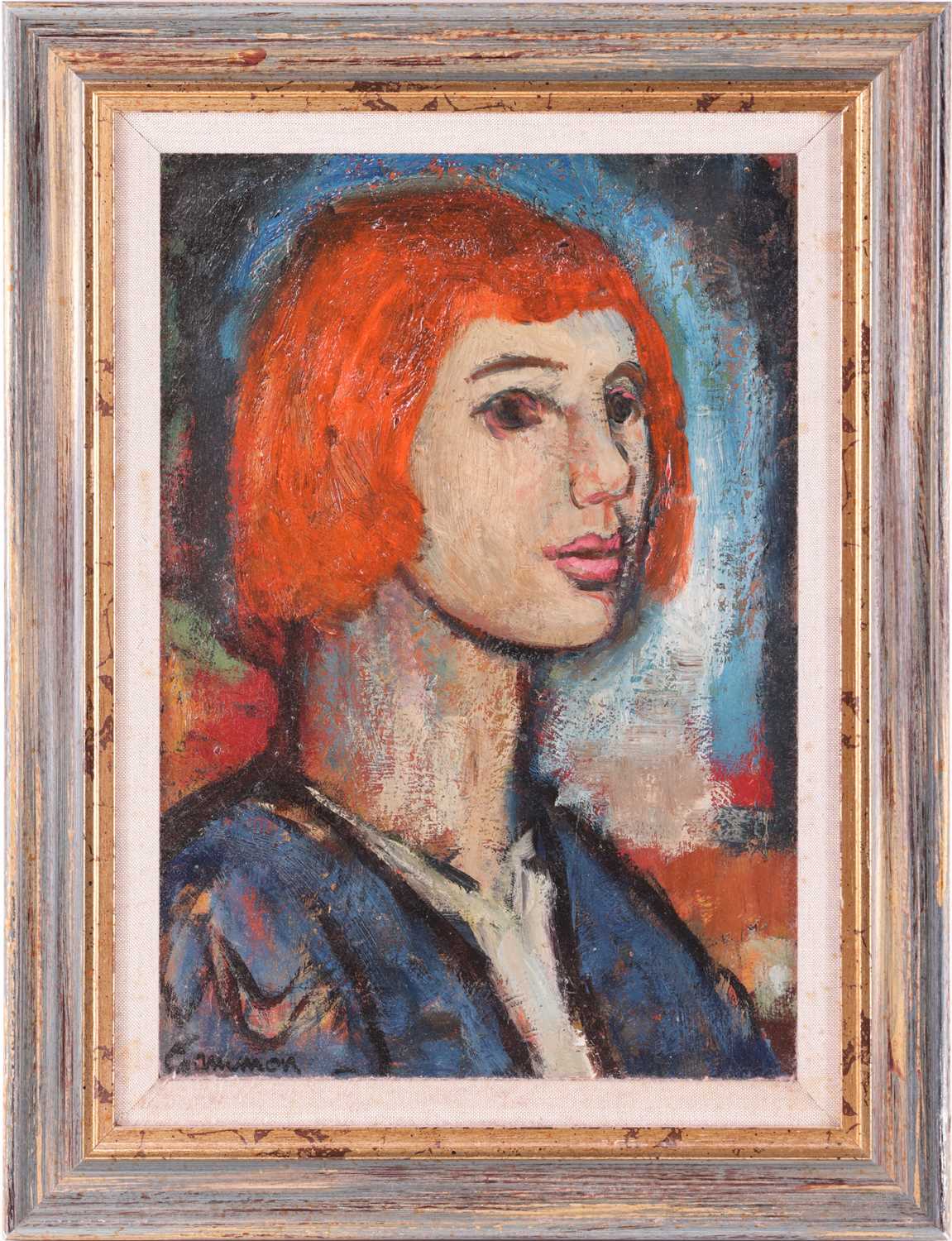 Reg Gammon (1894-1997), 'Girl with Red Hair', signed 'Gammon' (lower left), oil on board, 39 x 27 cm - Image 2 of 8