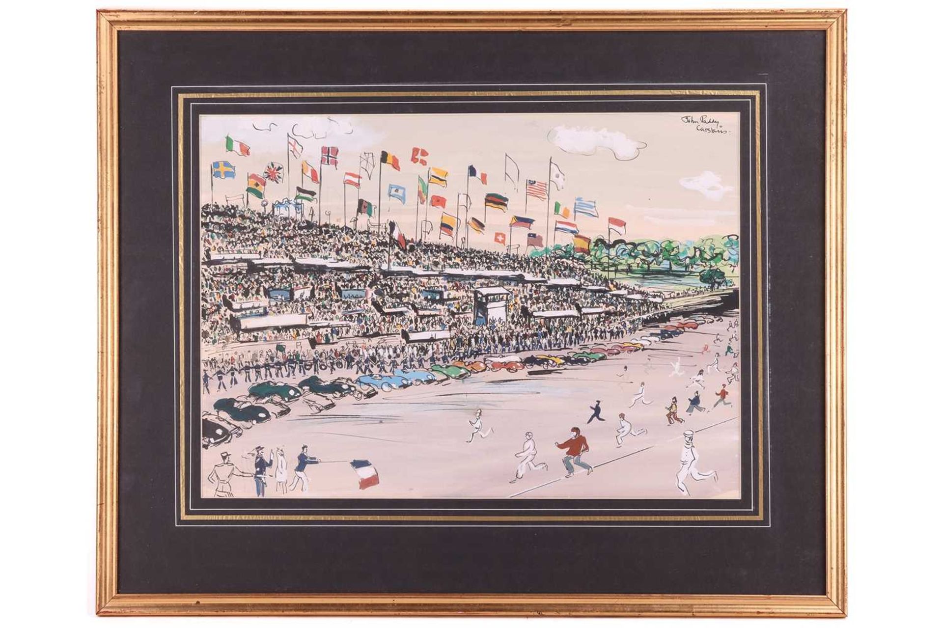 John Paddy Carstairs (1916 - 1970), 'Le Mans - The Start of the Race', signed 'John Paddy Carstairs'
