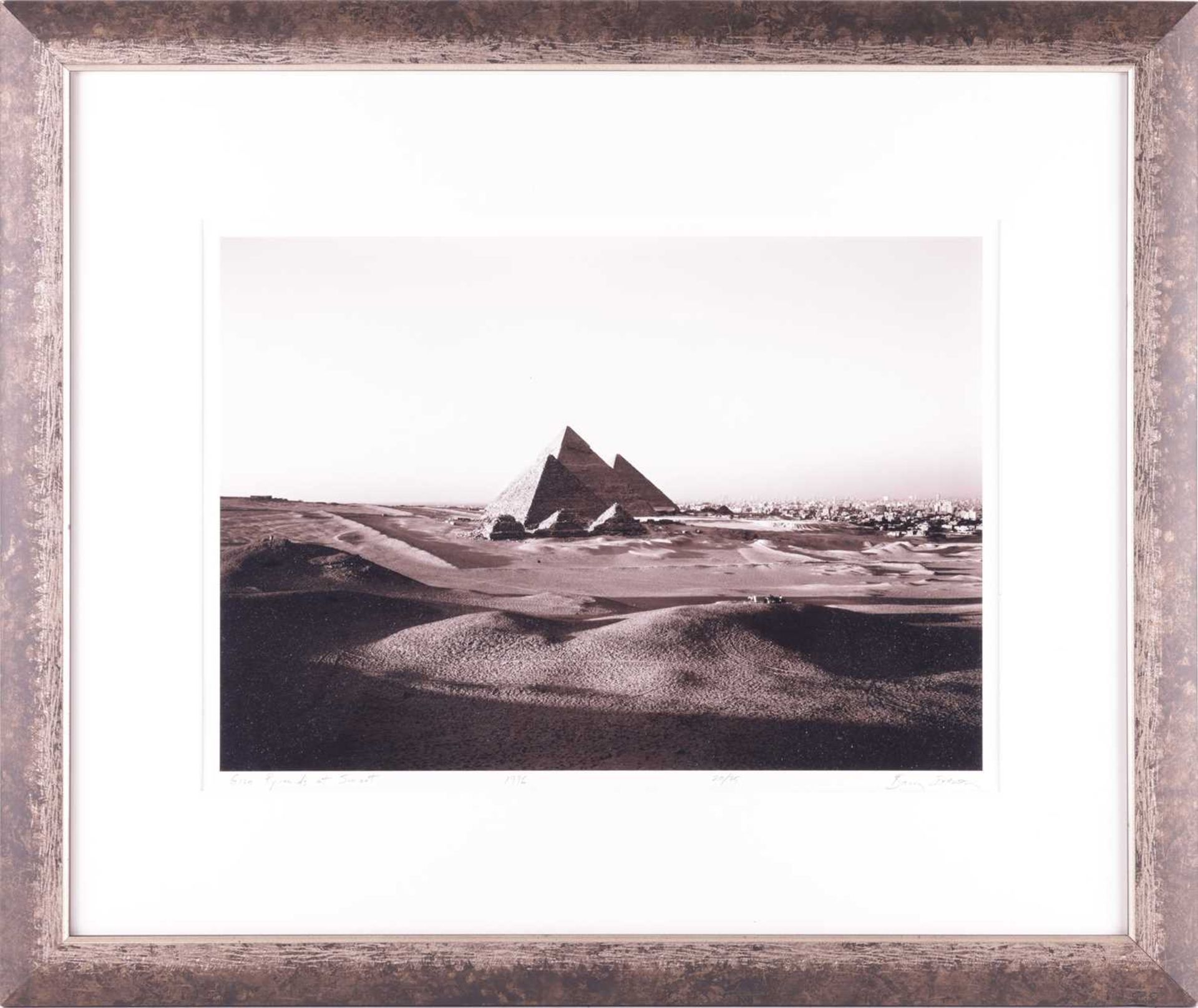 Barry Iverson (American, b.1956), 'Giza Pyramids at Sunset (1996), signed and numbered 20/75 in penc - Image 2 of 15