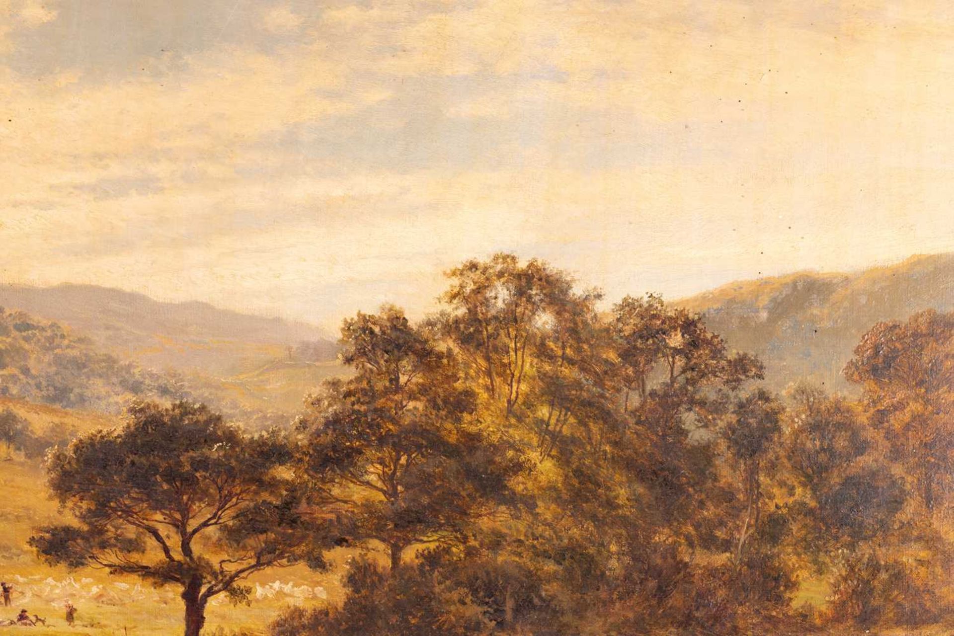 R. Gallon (1845 - 1925), Landscape with a small farmhouse, signed 'R Gallon' (lower right), oil on c - Bild 10 aus 12
