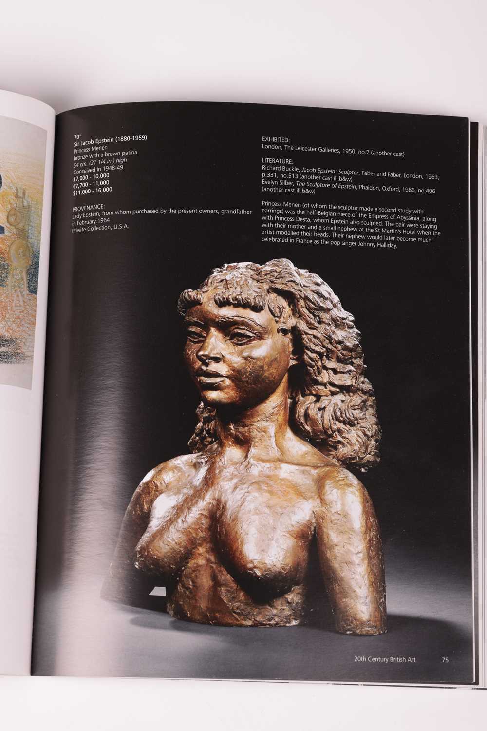 Sir Jacob Epstein(1880-1959), Bust of Princess Menen, patinated bronze, 55 cm high Princess Menen wa - Image 7 of 9