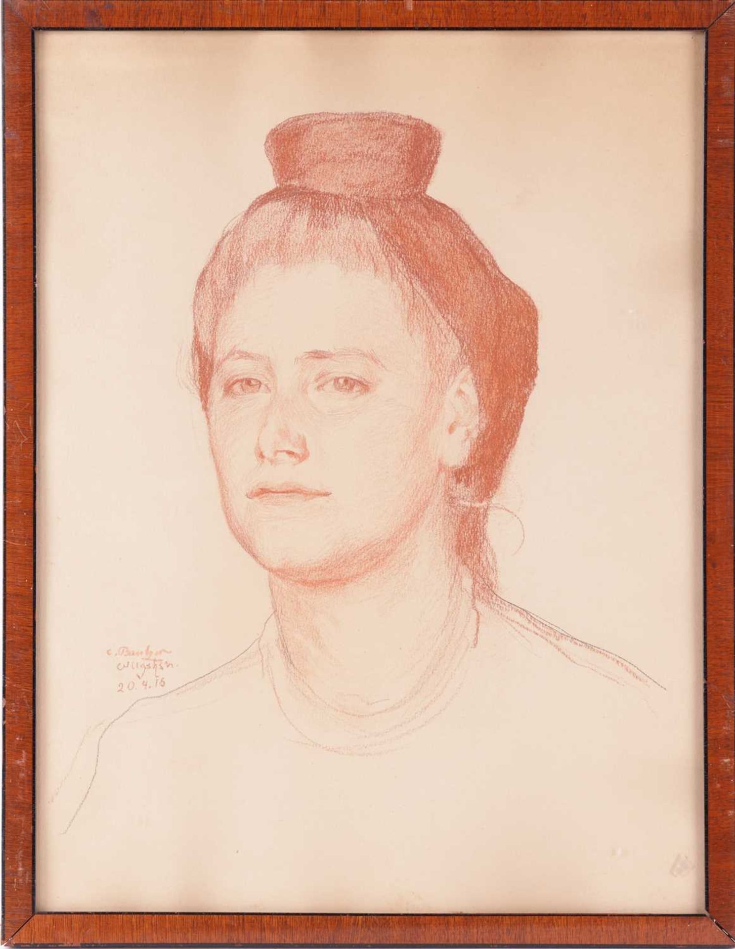 Carl Bantzer (German,1857-1941), Portrait of a lady, signed 'C. Bantzer', inscribed 'Wllgshsn' (Will - Bild 2 aus 7