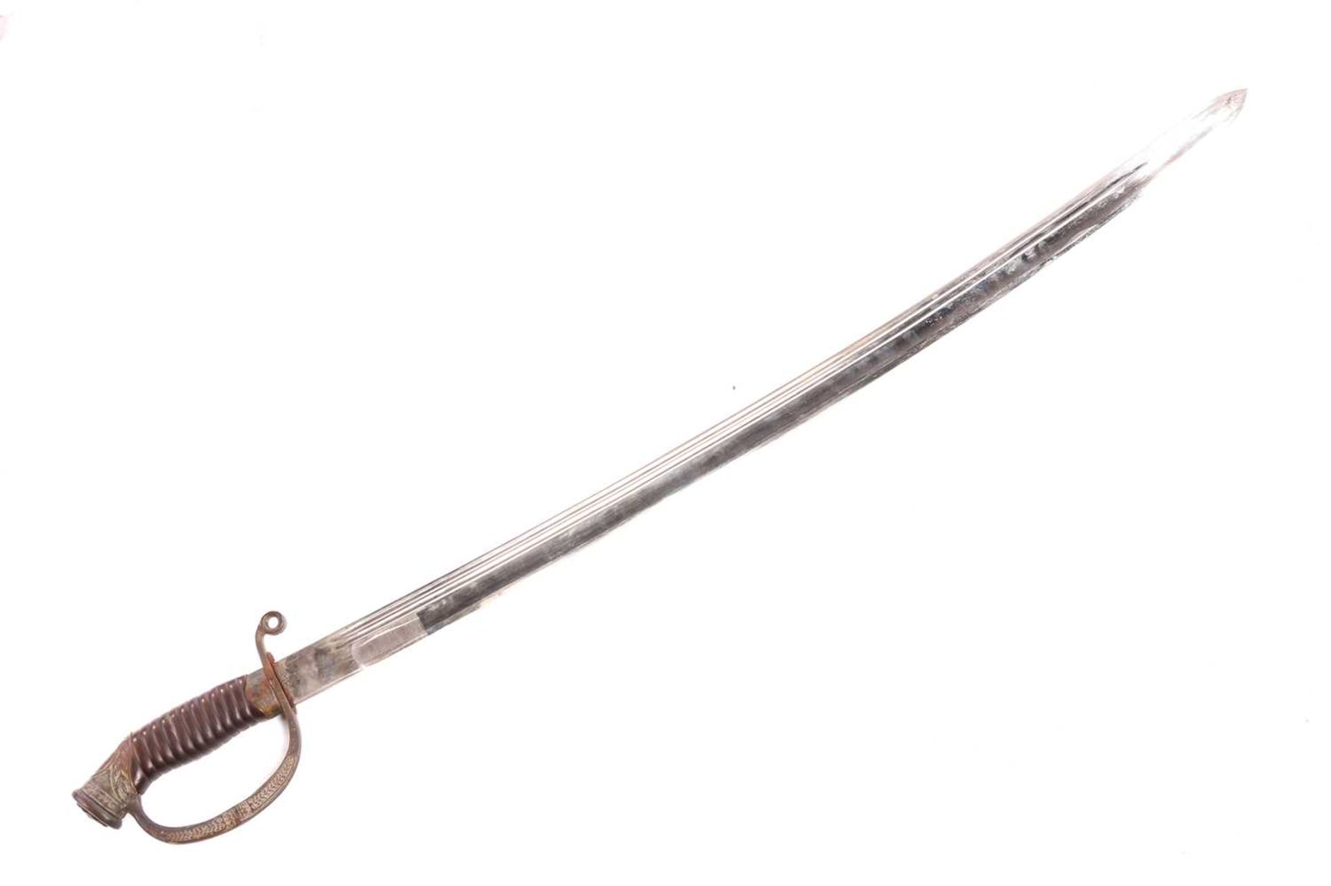 An Imperial Russian Army Officer's 1881-1909 Shaskha (sabre) the cartouche to the hilt vacant of a c - Bild 3 aus 8