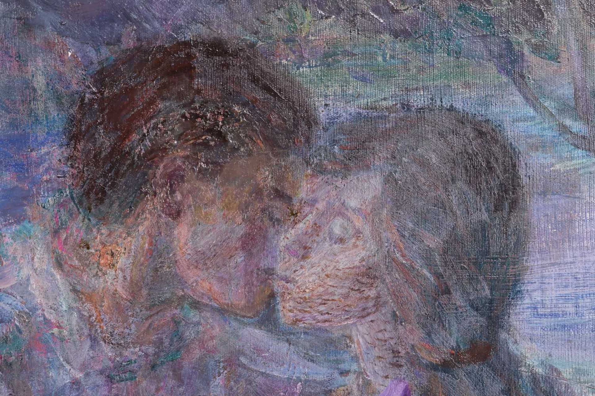 Noe Nesterovich Gedenidze (Russian/Georgian, 1914 - 2002), First Kiss (1982), inscribed verso in Rus - Image 6 of 6