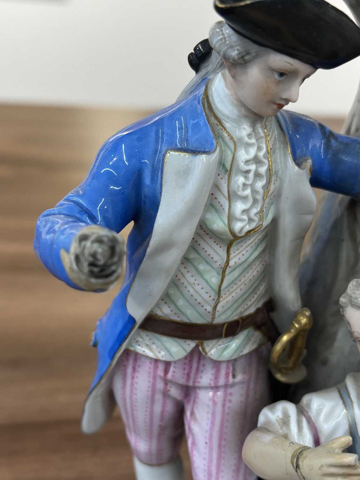 A 19th-century Meissen porcelain group after M. V Acier and J C Schonheit, one showing a lady strumm - Image 14 of 29