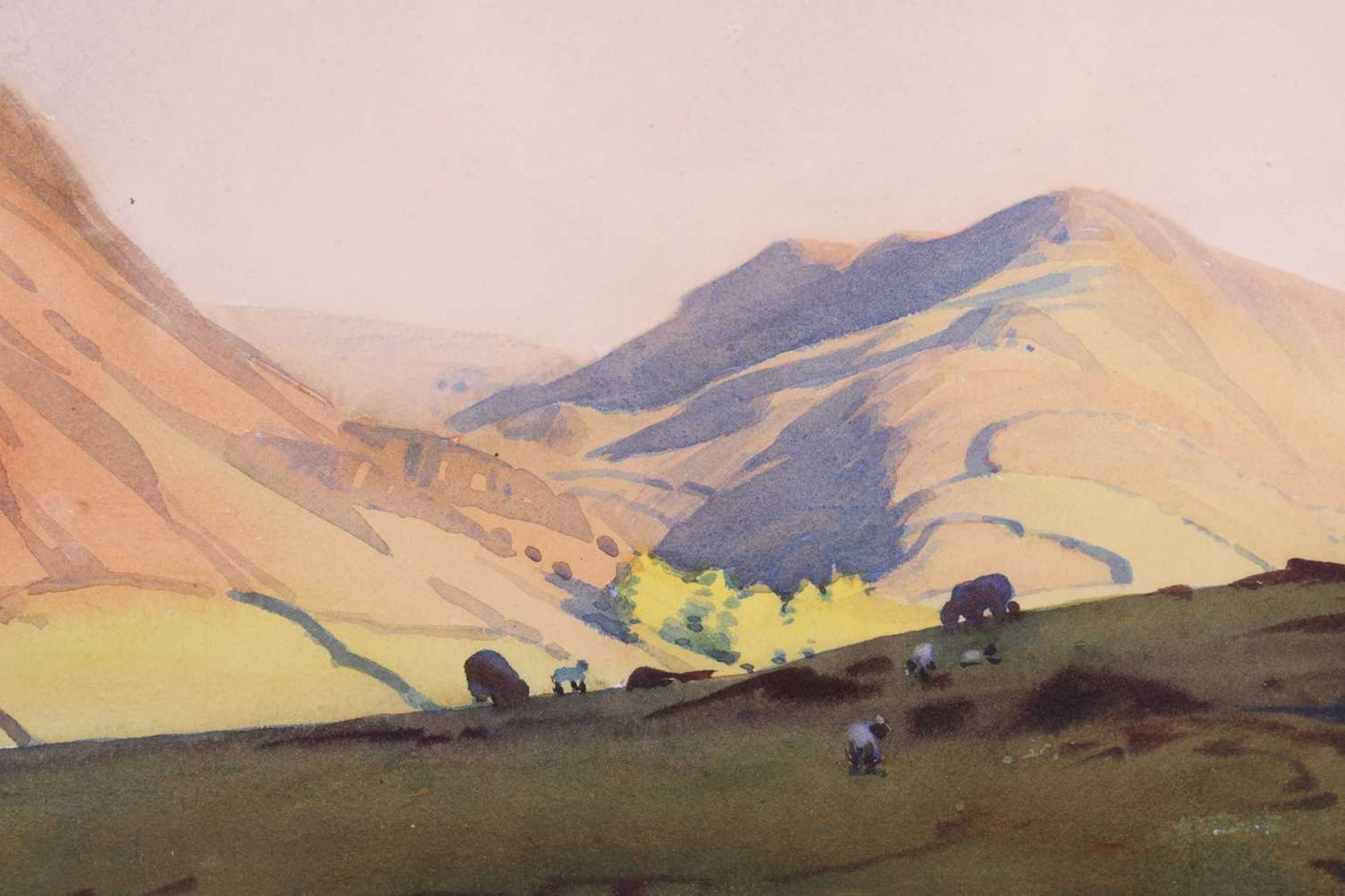 William Heaton Cooper (1903 - 1995), Sunrise above Grasmere, signed W.H. Cooper (lower left), waterc - Bild 3 aus 6