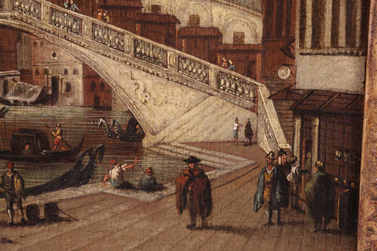 Venetian School (18th Century), A pair of Venetian landscapes: The Rialto Bridge from the south and  - Image 10 of 28